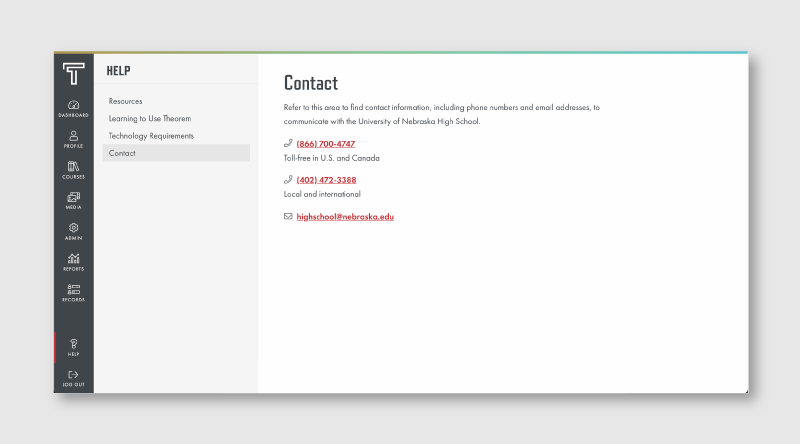 Contact page